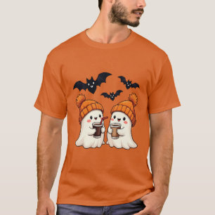 Gezellige geesten Drink koffie Halloween T-shirt