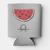 Gezellige gehaakte watermeloen fruit esthetische m blikjeskoeler (Voorkant)