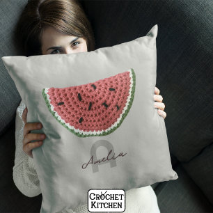 Gezellige gehaakte watermeloen fruit esthetische m kussen