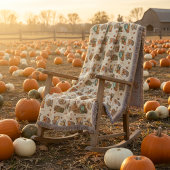 Gezellige gepersonaliseerde naam Halloween Autumn Deken