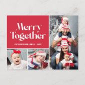 gezellige gezamenlijke familiefoto collage vakanti briefkaart (Voorkant)