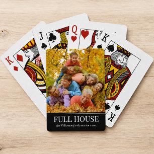 Gezellige gezelfoto pokerkaarten