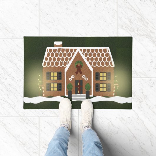 Gezellige Gingerbread Christmas Door Mat (Binnen)