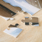 Gezellige Golden Retriever Puppy Hondenkerst Legpuzzel (Zijkant)