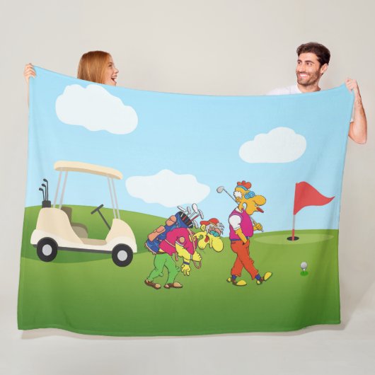 Gezellige Golf Fleece Deken (In situ)