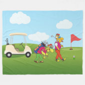Gezellige Golf Fleece Deken (Voorkant (Horizontaal))