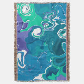 Gezellige Gooi Deken marmeren ontwerp stijl. (Voorkant Verticaal)