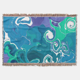 Gezellige Gooi Deken marmeren ontwerp stijl.