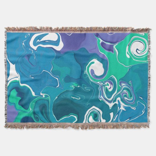 Gezellige Gooi Deken marmeren ontwerp stijl. (Voorkant)