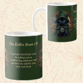 Gezellige gotische zwarte kat Eolhx rune beterscha Koffiemok