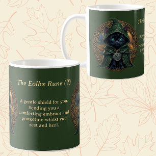 Gezellige gotische zwarte kat Eolhx rune beterscha Koffiemok