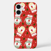 Gezellige gouden winterhandschoenen Case-Mate iPhone case (Achterkant)