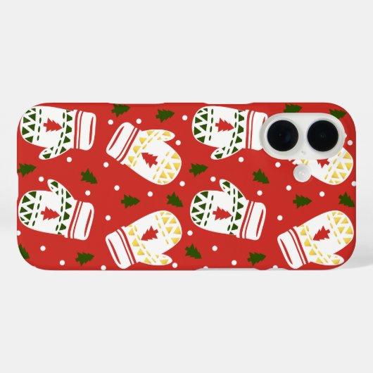 Gezellige gouden winterhandschoenen Case-Mate iPhone case (Achterkant (horizontaal))