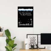 Gezellige Grappige Winter, Het Is de Tijd om te Be Poster (Thuiskantoor)