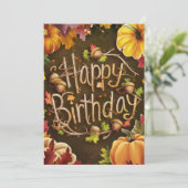 Gezellige grillige Wens Herfst Herfst Gelukkige Ve Kaart (Staand voorkant)