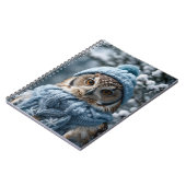 Gezellige grillige Winter Wonderland Uil Notitieboek (Linkerzijde)