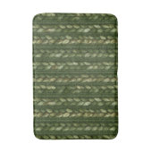 Gezellige Groene Vlechtstrepen   Badmat (Voorkant Verticaal)