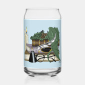 Gezellige Groene Whimsical Slaande Draak Boekenlie Blikvorm Glas (Voorkant)