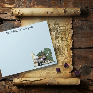 Gezellige Groene Whimsical Slaande Draak Boekenlie Notitieblok