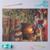 Gezellige Haard & Vakantie Glow Kerstmis Decoupage Tissuepapier (Craft)