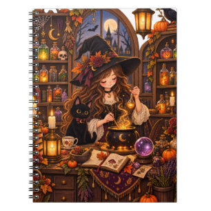 Gezellige Halloween Apotheek Heks Notitieboek