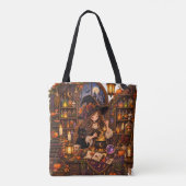 Gezellige Halloween Apotheek Heks Tote Bag (Achterkant)