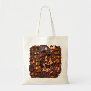 Gezellige Halloween Apotheek Heks Tote Bag