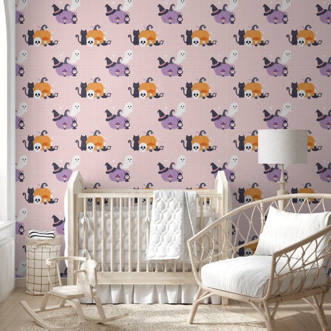 Gezellige Halloween charme Behang (Kinderen)