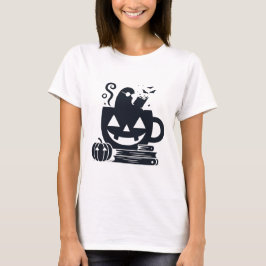 Gezellige Halloween Ghost Reading T-shirt