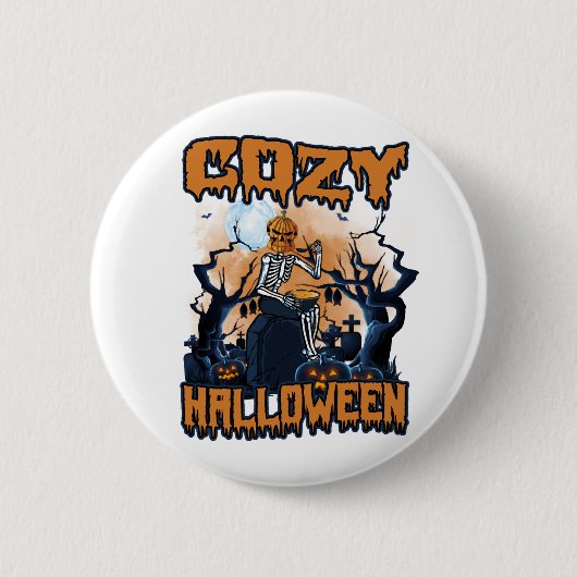 Gezellige Halloween Ronde Button 5,7 Cm (Voorkant)