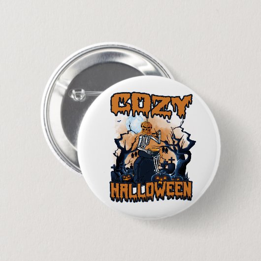 Gezellige Halloween Ronde Button 5,7 Cm (Voorkant /achterkant)