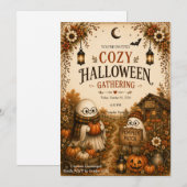 Gezellige Halloween-vergadering Kaart (Voorkant / Achterkant)