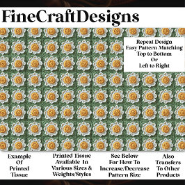 Gezellige Handgemaakte Haak Daisy Patroon BN9 Deco Tissuepapier