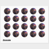 Gezellige Heks Zonsondergang Sticker (Vel)