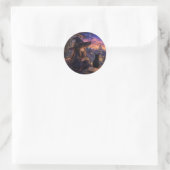 Gezellige Heks Zonsondergang Sticker (Tas)