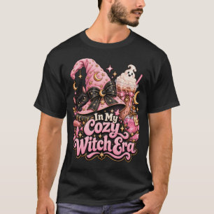 Gezellige Heksen Tijd Knuffelig Roze Halloween T-shirt