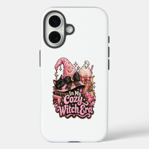 Gezellige Heksen Tijdperk Roze Halloween iPhone 16 Hoesje