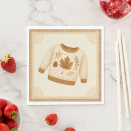 Gezellige herfst baby shower | Neutrale crème & or Servet