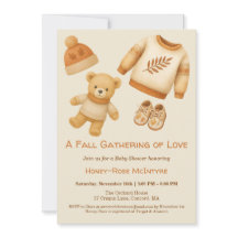 Gezellige herfst babyborrel | Neutrale crème & ora