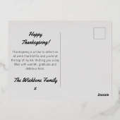 Gezellige Herfst Beer Woodland Thanksgiving Folie Feestdagen Briefkaart (Achterkant)