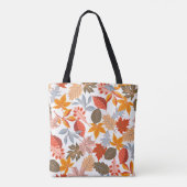 Gezellige herfst bladeren schattig patroon tote bag (Achterkant)