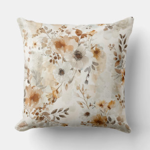 Gezellige Herfst Bloemen Botanische Print Canvas t Kussen