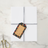 Gezellige herfst bloemenprint digitale volkskunst cadeaulabel (Met Touw)