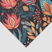 Gezellige herfst bloemenprint digitale volkskunst tissuepapier (Detail)