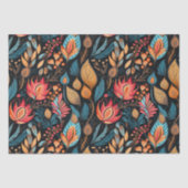 Gezellige herfst bloemenprint digitale volkskunst tissuepapier (Voorkant)