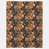 Gezellige herfst Blooms & Pompoenen Gooi Deken (Voorkant)