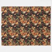Gezellige herfst Blooms & Pompoenen Gooi Deken (Voorkant (Horizontaal))
