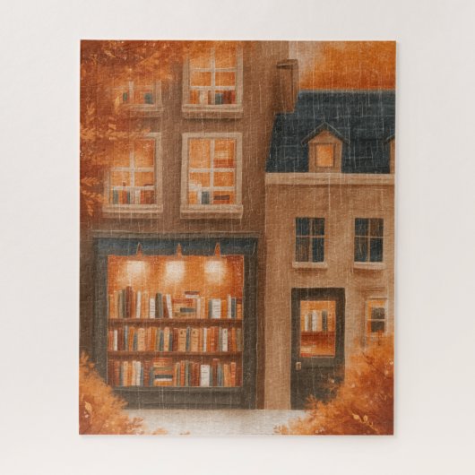 Gezellige Herfst boekhandel Legpuzzel (Verticaal)