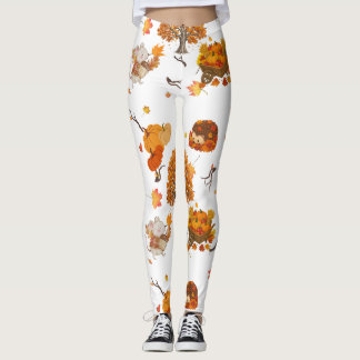 Gezellige herfst bos patroon leggings - Schattige