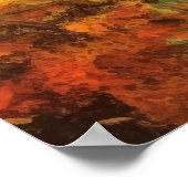 Gezellige herfst Cabin Retreat Fine Art Poster (Hoek)